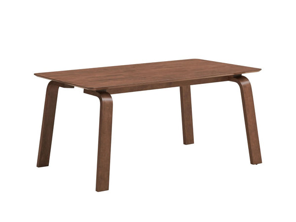 63 Inch Solid Wood Dining Table Seats Six for Modern Farmhouse Kitchen Centerpiece