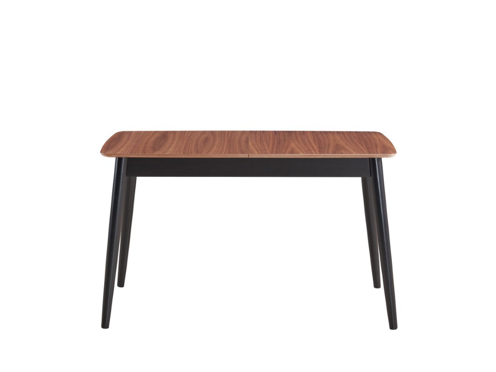 HomeRoots 63 Inch Natural Wood Extendable Dining Table with Butterfly Leaf Two-tone Base 631292