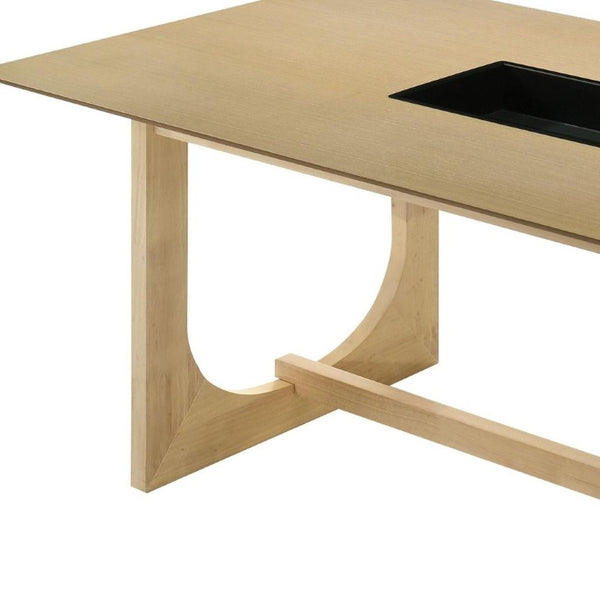 71 Inch Solid Wood Trestle Base Dining Table for Farmhouse Kitchen Gatherings