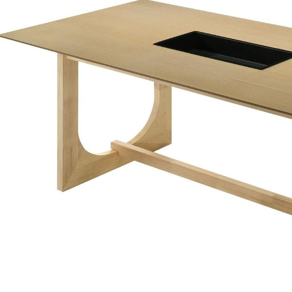71 Inch Solid Wood Trestle Base Dining Table for Farmhouse Kitchen Gatherings