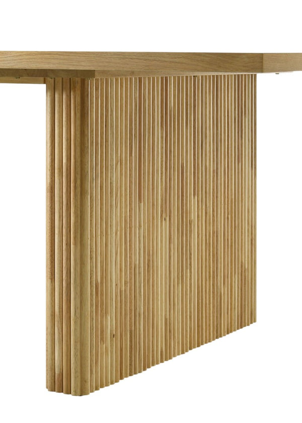 94 Inch Solid Wood Twin Pedestal Dining Table Seats Eight for Formal Gatherings