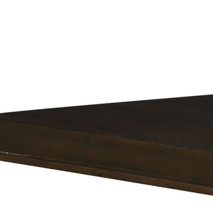 78 Inch Extendable Two Pedestal Dining Table in Walnut Finish with Removable Leaf
