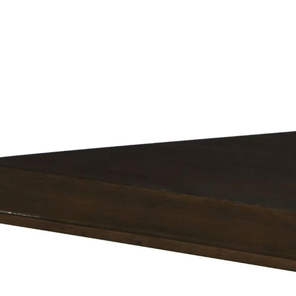 78 Inch Extendable Two Pedestal Dining Table in Walnut Finish with Removable Leaf