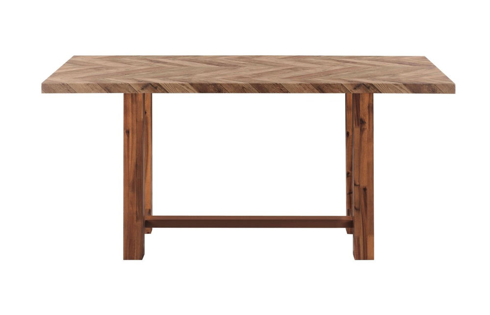 HomeRoots 71 Inch Solid Wood Rectangular Bar Table for Kitchen Dining and Entertaining Spaces 631298
