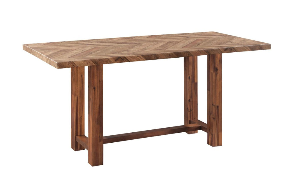 HomeRoots 71 Inch Solid Wood Rectangular Bar Table for Kitchen Dining and Entertaining Spaces 631298