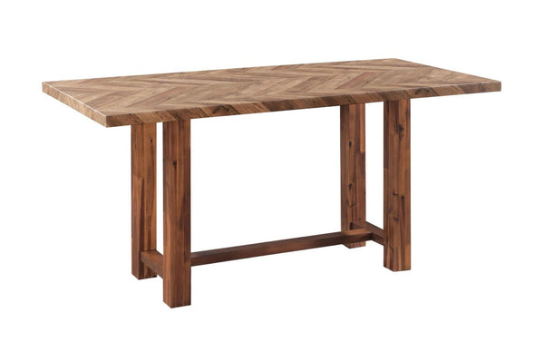 71 Inch Solid Wood Rectangular Bar Table for Kitchen Dining and Entertaining Spaces