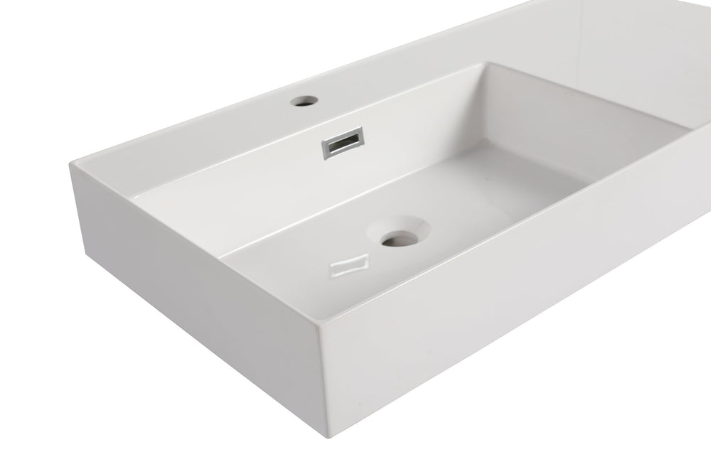 English Elm 60 Resin 60 Inch Gel-Coated Vanity Top in American White Oak Finish — Lightweight, Durable, Eco-Safe Design W1972P186778