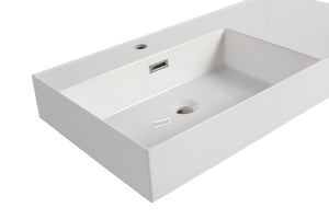 English Elm 60 Resin 60 Inch Gel-Coated Vanity Top in American White Oak Finish — Lightweight, Durable, Eco-Safe Design W1972P186778