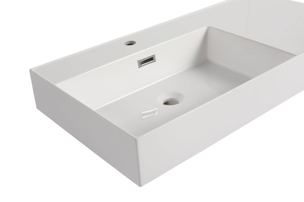 English Elm 60 Resin 60 Inch Gel-Coated Vanity Top in American White Oak Finish — Lightweight, Durable, Eco-Safe Design W1972P186778