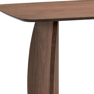71 Inch Walnut Finished Double Pedestal Dining Table for Elegant Gathering Spaces