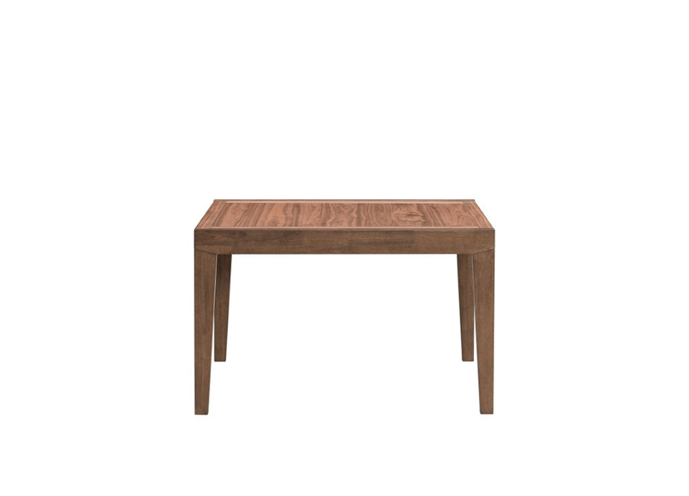 HomeRoots 47 Inch Walnut Finish Extendable Dining Table with Hidden Self-storing Leaf Included 631301
