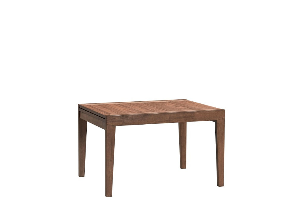HomeRoots 47 Inch Walnut Finish Extendable Dining Table with Hidden Self-storing Leaf Included 631301