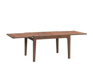 47 Inch Walnut Finish Extendable Dining Table with Hidden Self-storing Leaf Included