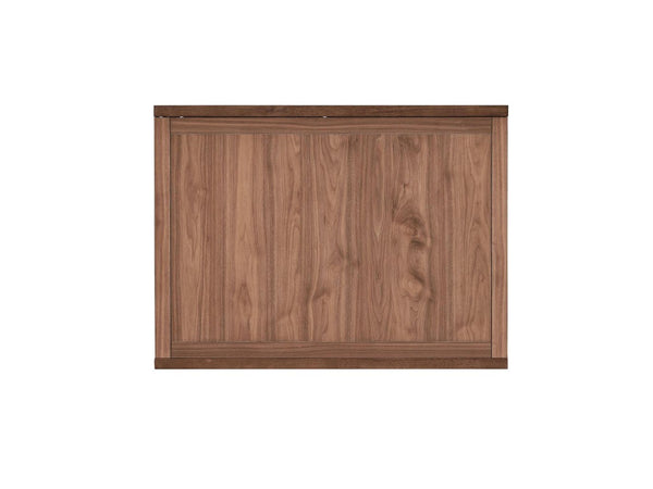 47 Inch Walnut Finish Extendable Dining Table with Hidden Self-storing Leaf Included