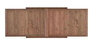47 Inch Walnut Finish Extendable Dining Table with Hidden Self-storing Leaf Included