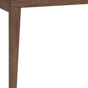 47 Inch Walnut Finish Extendable Dining Table with Hidden Self-storing Leaf Included
