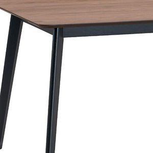 59 Inch Wood Dining Table Seats Four with Modern Style for Kitchen Gatherings