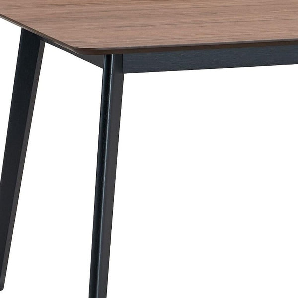 59 Inch Wood Dining Table Seats Four with Modern Style for Kitchen Gatherings