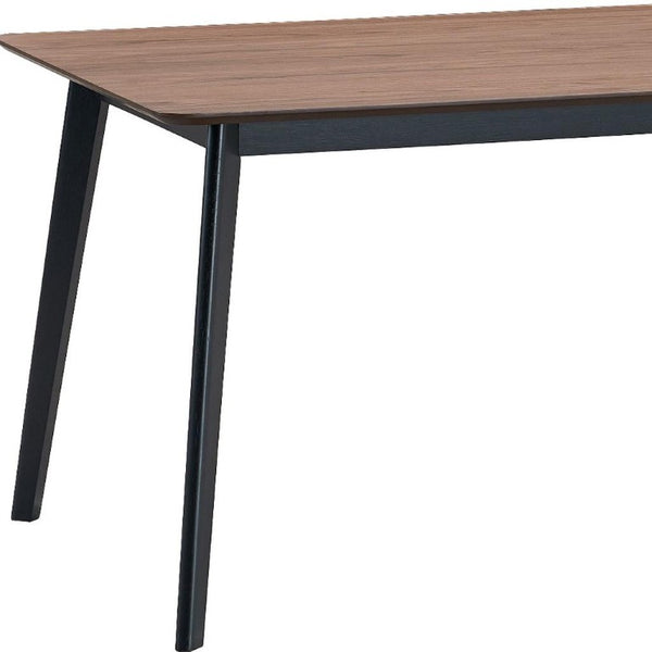 59 Inch Wood Dining Table Seats Four with Modern Style for Kitchen Gatherings