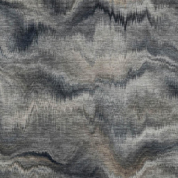 HomeRoots 5' Gray and Silver Abstract Washable Area Rug for Indoor and Outdoor Spaces – Durable, Modern Design 8' X 10' 631308