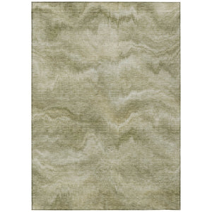 HomeRoots 5' Stylish Sage and Ivory Abstract Area Rug - Durable, Washable Design for Indoor and Outdoor Use 5' X 8' 631312