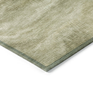 HomeRoots 5' Stylish Sage and Ivory Abstract Area Rug - Durable, Washable Design for Indoor and Outdoor Use 8' Round 631313