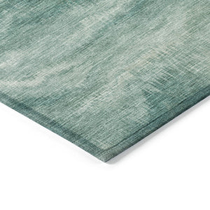 HomeRoots 5' Stylish Teal Blue and Ivory Abstract Indoor Outdoor Area Rug for Easy Care and Versatile Use 8' Round 631319