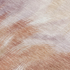 HomeRoots 5' Copper and Ivory Abstract Area Rug - Stylish, Durable, Washable Design for Indoor and Outdoor Use 8' X 10' 631338