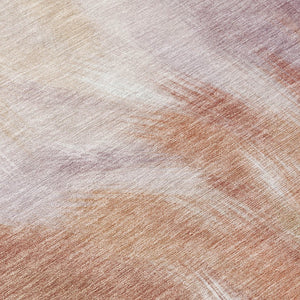 HomeRoots 5' Copper and Ivory Abstract Area Rug - Stylish, Durable, Washable Design for Indoor and Outdoor Use 9' X 12' 631339