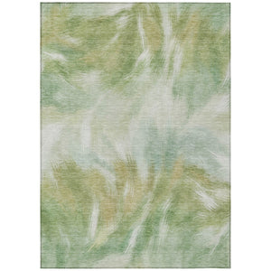 HomeRoots 5' Abstract Green and Ivory Area Rug - Washable, Durable, Stylish for Indoor or Outdoor Spaces 5' X 8' 631342