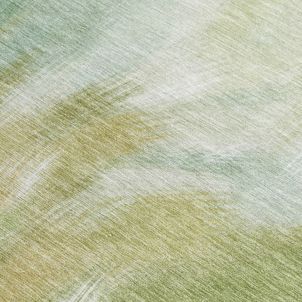 HomeRoots 5' Abstract Green and Ivory Area Rug - Washable, Durable, Stylish for Indoor or Outdoor Spaces 10' X 14' 631346