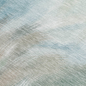 HomeRoots 5' Sky Blue and Ivory Abstract Indoor Outdoor Area Rug – Durable, Stylish, Machine Washable Design 5' X 8' 631354