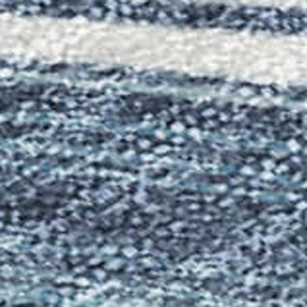 HomeRoots 5' Stylish Blue and Ivory Geometric Area Rug – Durable, Washable, Perfect for Indoor and Outdoor Use 9' X 12' 631381