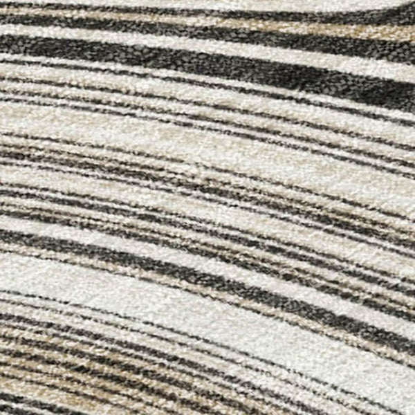 HomeRoots 5' Ivory and Charcoal Geometric Indoor Outdoor Area Rug – Durable, Washable, Modern Design for Any Space 8' X 10' 631392