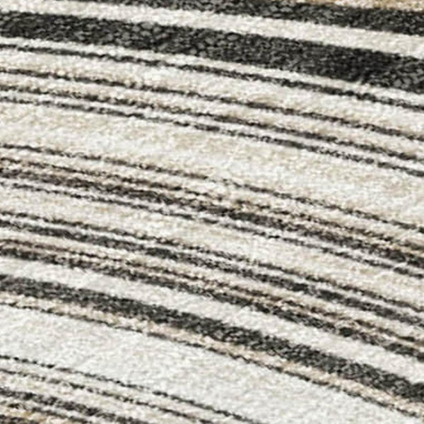 HomeRoots 5' Ivory and Charcoal Geometric Indoor Outdoor Area Rug – Durable, Washable, Modern Design for Any Space 8' X 10' 631392