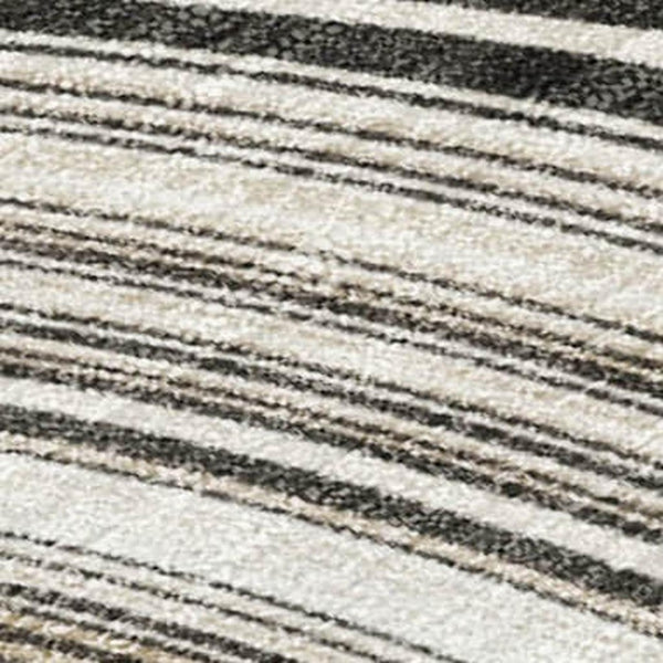 HomeRoots 5' Ivory and Charcoal Geometric Indoor Outdoor Area Rug – Durable, Washable, Modern Design for Any Space 9' X 12' 631393