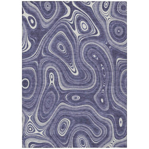 HomeRoots 5' Stylish Plum and Ivory Geometric Area Rug for Indoor and Outdoor Use, Washable and Durable 8' X 10' 631398