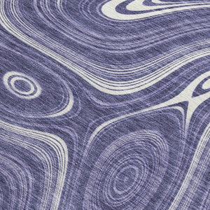 HomeRoots 5' Stylish Plum and Ivory Geometric Area Rug for Indoor and Outdoor Use, Washable and Durable 9' X 12' 631399