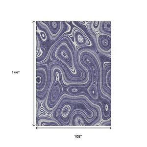 HomeRoots 5' Stylish Plum and Ivory Geometric Area Rug for Indoor and Outdoor Use, Washable and Durable 9' X 12' 631399