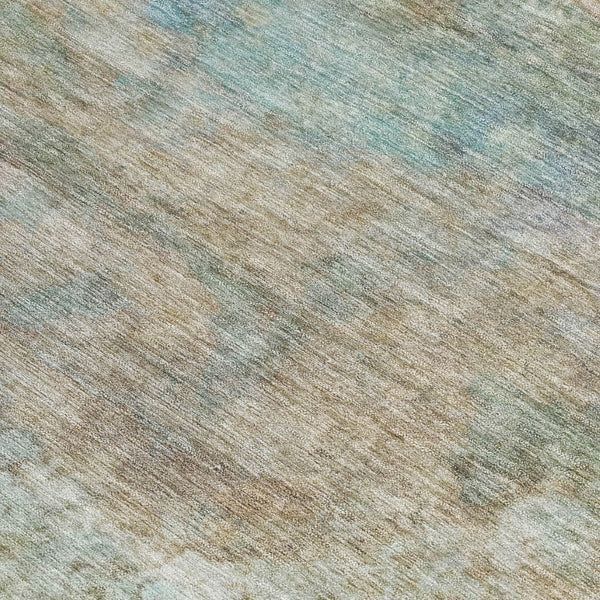 HomeRoots 5' Abstract Washable Area Rug in Wheat, Sky Blue & Beige – Perfect for Indoor/Outdoor Spaces 10' X 14' 631466