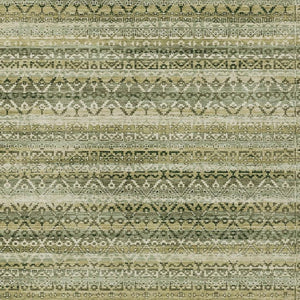 HomeRoots 5' Stylish Green and Beige Striped Washable Area Rug for Indoor or Outdoor High-Traffic Spaces 5' X 8' 631492