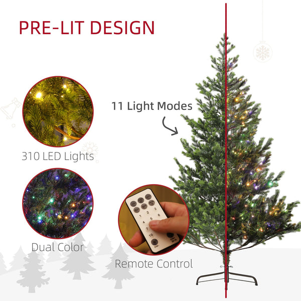English Elm Homcom 6Ft Prelit Cedar Christmas Tree With Dual-Color Leds, Easy Assembly & 1933 Tips For Festive Cheer W2225P249693