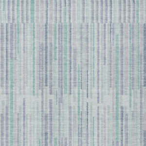 HomeRoots 5' Mint Green and Ivory Striped Washable Area Rug for Indoor and Outdoor Spaces – Durable & Stylish 8' X 10' 631548