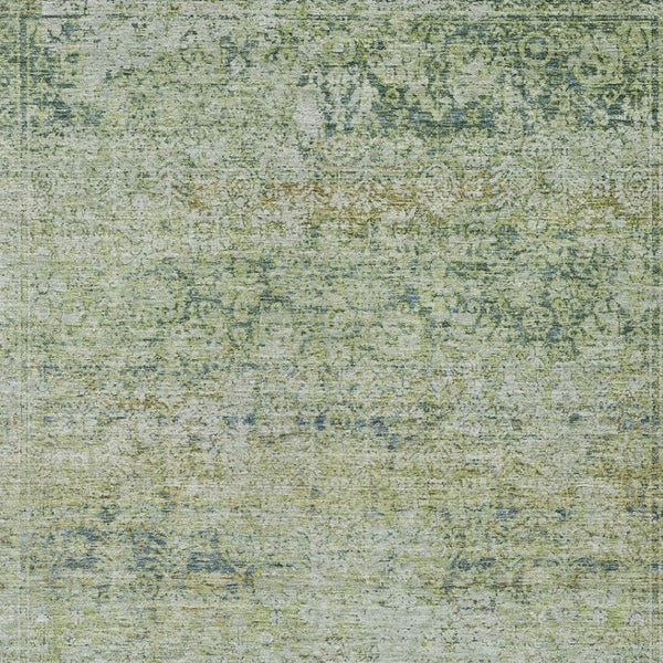HomeRoots 5' Artichoke Green and Ivory Abstract Indoor Outdoor Area Rug - Durable, Washable, Stylish Design 5' X 8' 631582