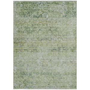 HomeRoots 5' Artichoke Green and Ivory Abstract Indoor Outdoor Area Rug - Durable, Washable, Stylish Design 8' X 10' 631584