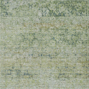 HomeRoots 5' Artichoke Green and Ivory Abstract Indoor Outdoor Area Rug - Durable, Washable, Stylish Design 10' X 14' 631586