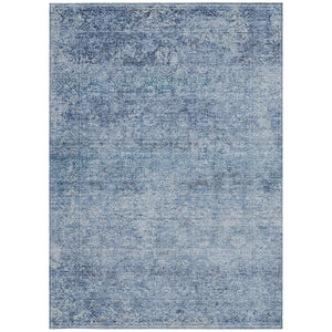 HomeRoots 5' Blue and Ivory Abstract Area Rug – Stylish, Washable, Durable, Perfect for Indoor and Outdoor Spaces 8' X 10' 631590