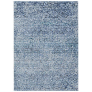 HomeRoots 5' Blue and Ivory Abstract Area Rug – Stylish, Washable, Durable, Perfect for Indoor and Outdoor Spaces 8' X 10' 631590