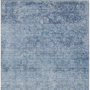 HomeRoots 5' Blue and Ivory Abstract Area Rug – Stylish, Washable, Durable, Perfect for Indoor and Outdoor Spaces 8' X 10' 631590