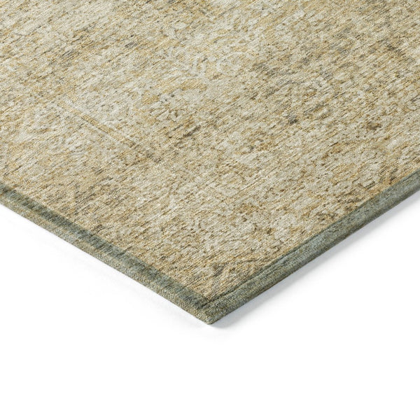 HomeRoots 5' Copper and Beige Abstract Indoor Outdoor Area Rug - Stylish, Durable, Machine Washable Design! 8' Round 631595